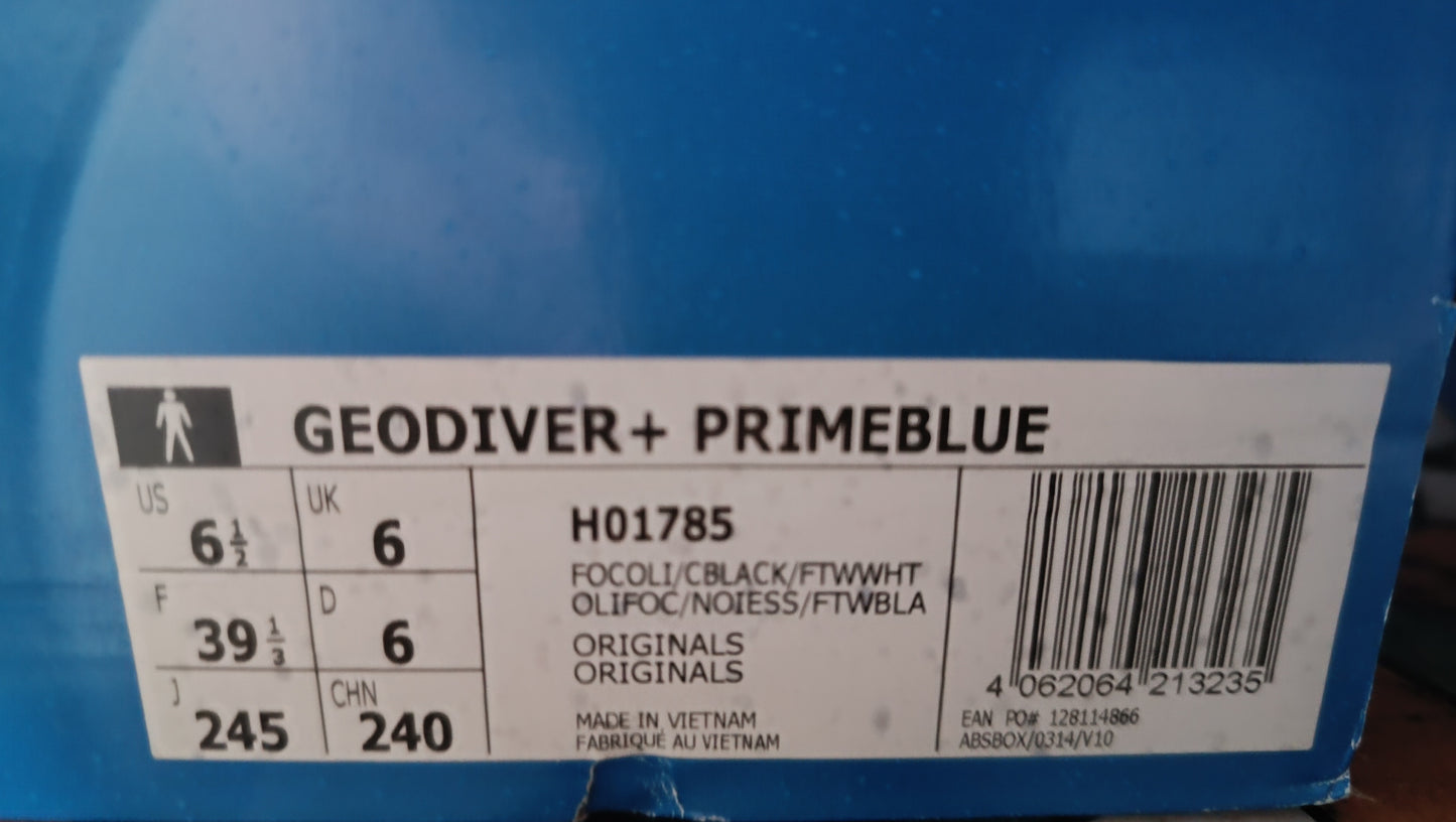 Destockage -50% baskets sneakers adidas geodiver+primeblue homme garçon 37 1/3 39 1/3