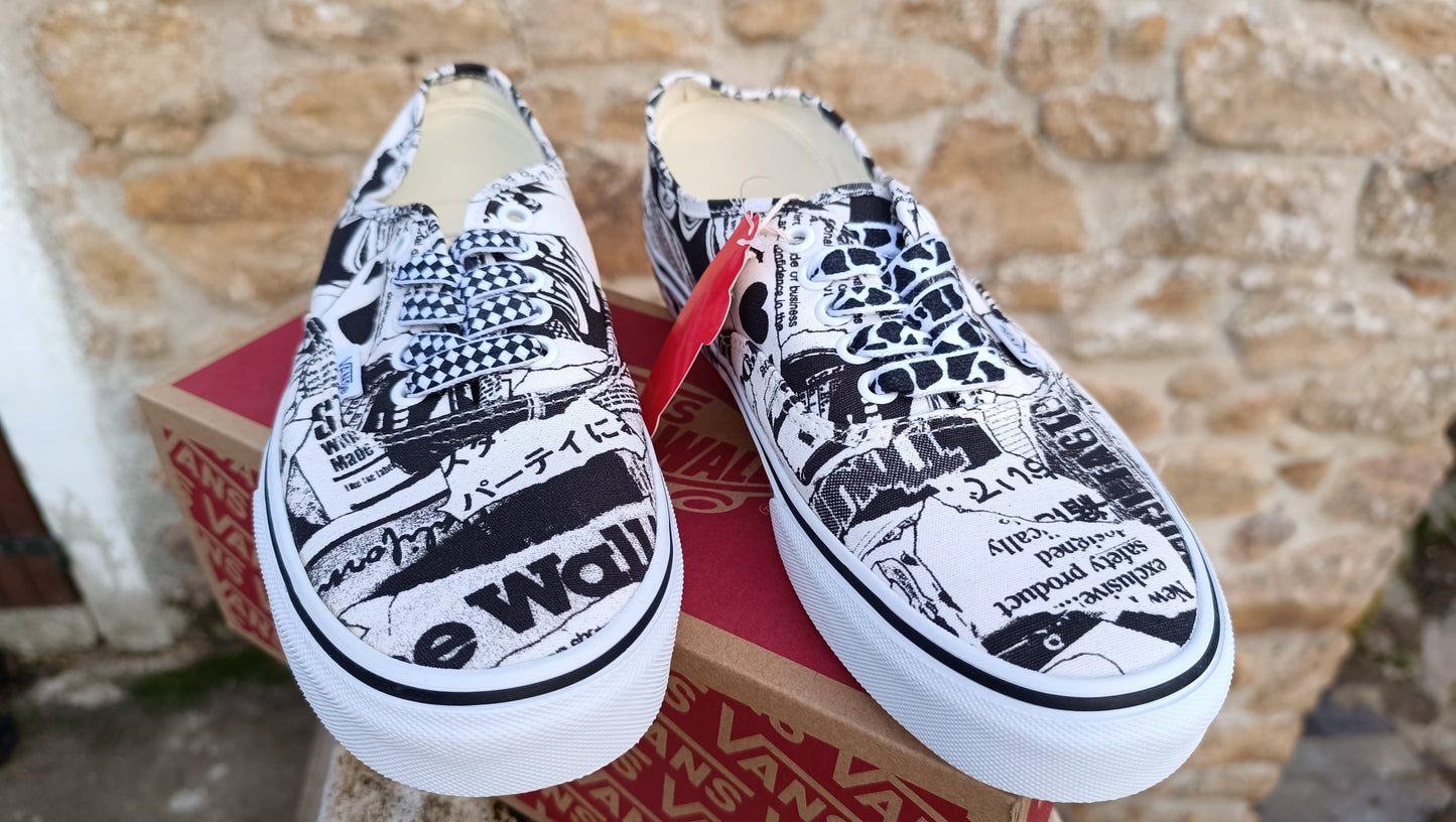 Baskets vans collage authentique femme homme