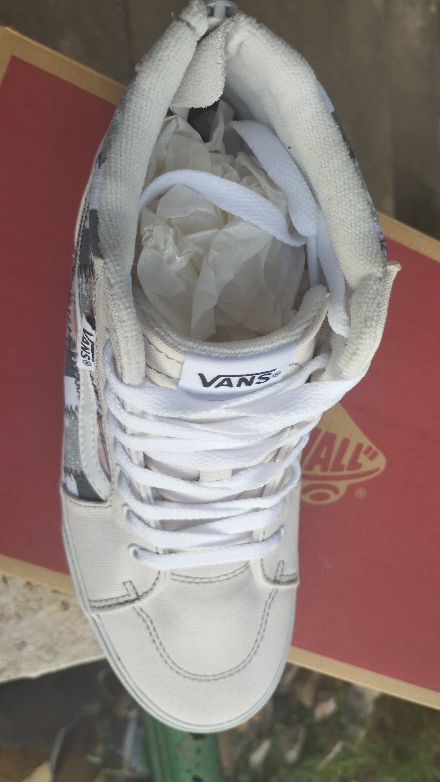 Baskets vans patchwork filmore HI ZIP femme 37 light grey