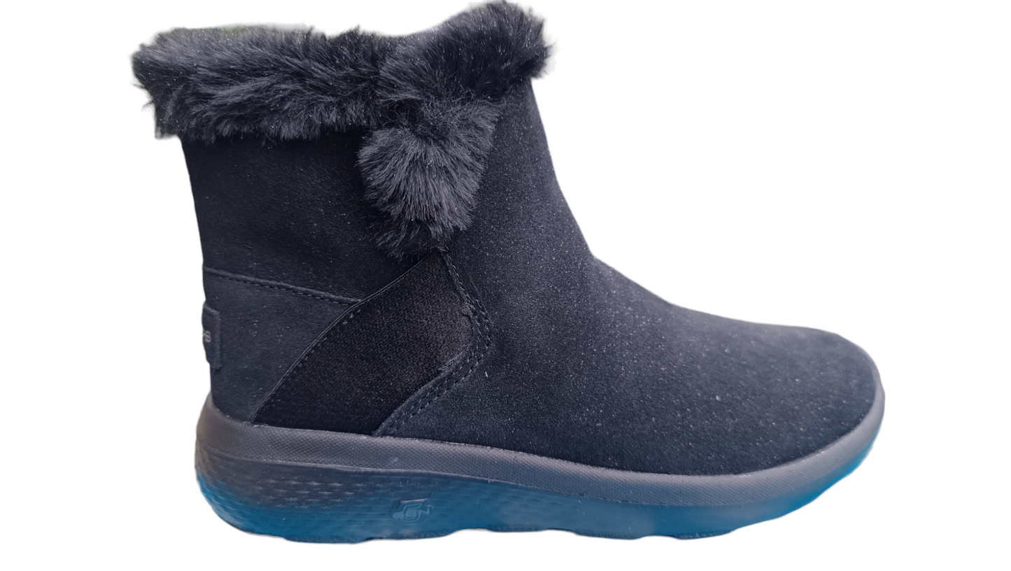 Destockage -70% bottines fourrées skechers femme 35 noir