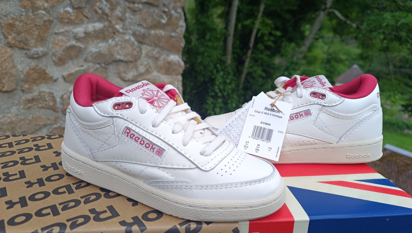 Destockage -70% Baskets Reebok Club cuir véritable  Mixte Femme garçon Junior 35 37.5 .