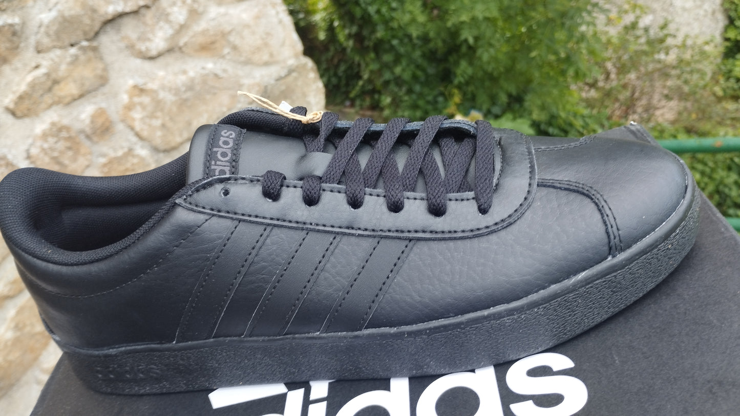 Baskets adidas vl court 2.0 triple black 45 1/3